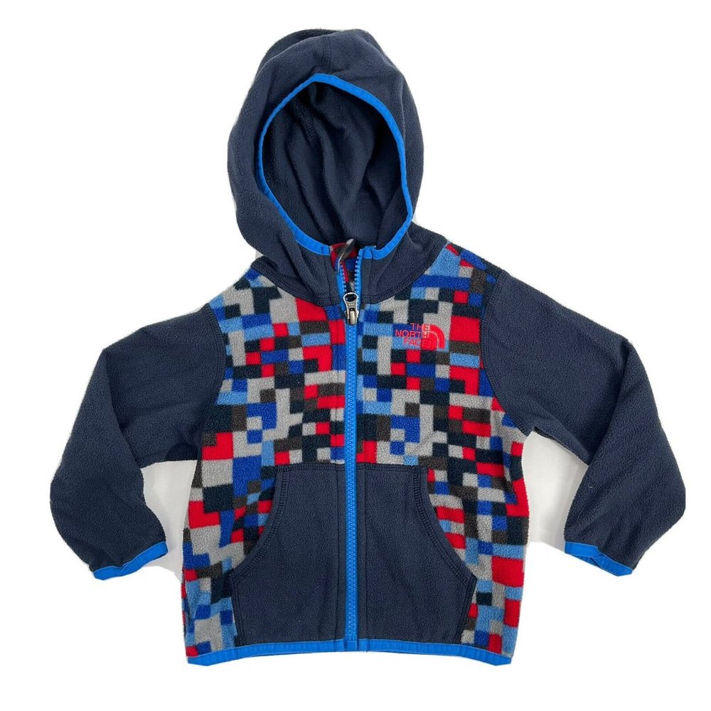 The North Face Blue Full Zip Hoodie Fleece Sz 12-18 months - Picture 1 of 4